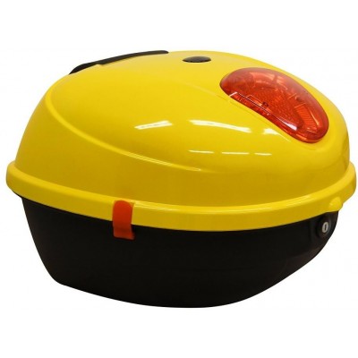 Zadní kufr k elektrickému motocyklu RACCEWAY CENTURY, žlutý-lesklý