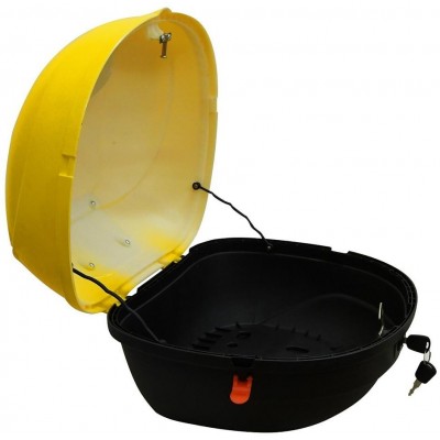 Zadní kufr k elektrickému motocyklu RACCEWAY CENTURY, žlutý-lesklý