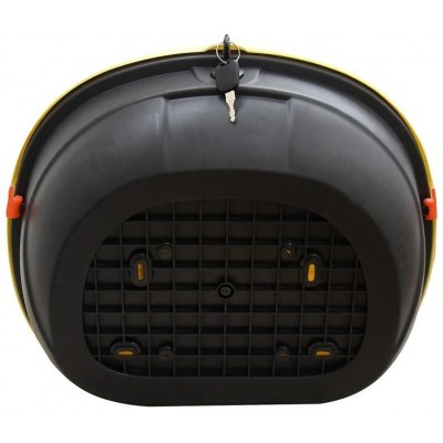 Zadní kufr k elektrickému motocyklu RACCEWAY CENTURY, žlutý-lesklý