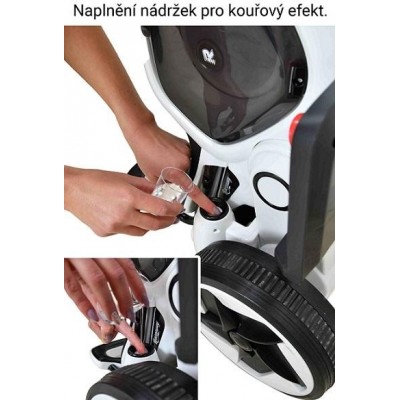 RACCEWAY elektrická dětská trojkolka bílo černá