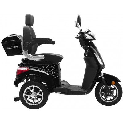 Elektrický tříkolový vozík RACCEWAY VIA, černý lesklý