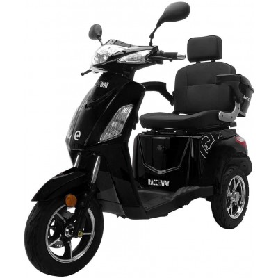 Elektrický tříkolový vozík RACCEWAY VIA, černý lesklý
