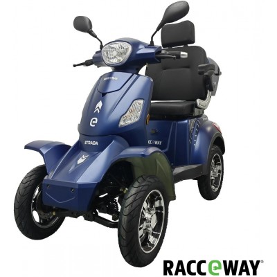 Elektrický čtyřkolový vozík RACCEWAY® STRADA ELECTRIC SCOOTER, modrý lesk